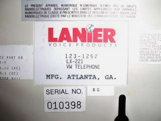 Lanier VoiceWrite EX LX 221 Transcriber+Handset  