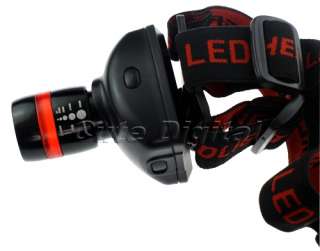 5W LED Zoom Torch Headlamp Head Light Flashlight 160Lm  