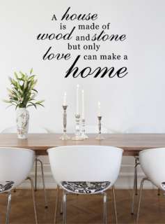 FAMILY HOME LOVE QUOTE VINYL WALL DECAL STICKER ART WORDS HOME DECOR 