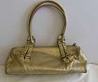   Gold Leather Purse Fully Lined w cell phone pock & zip pocket inside
