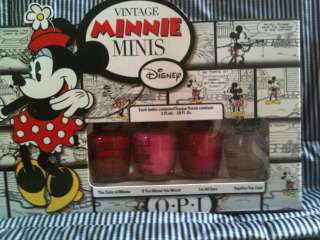   polish vintage minnie mouse disney MINI set 4 different colors  