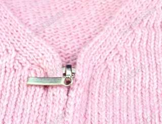 Fashion Korea Women Zip Cardigan Sweater Chic Casual Knitwear Top Long 