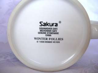 Debbie Mumm Sakura Winter Follies Penguin Coffee Mug  