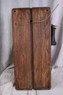 L248 ANTIQUE WESTERN ELECTRIC OAK TELEPHONE RINGS FARM COUNTRY PHONE 