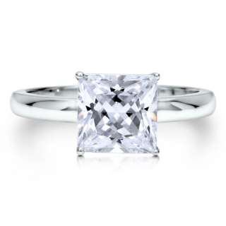 STERLING SILVER 925 CZ PRINCESS SOLITAIRE RING SIZE 5.5  