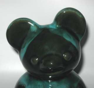 Evangeline Canuck Art Pottery Souvenir Bear Bank Green  