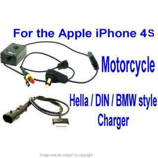   DIN / BMW Style Power Plug Charging Cable for Apple iPhone 4s  