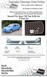 Zunsport Renault Clio Sport 182 04/06 Top Grilles BLACK  