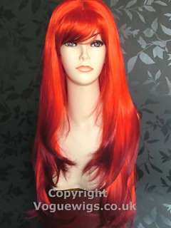   colour shown is special flaming red flowing down to black at the tips