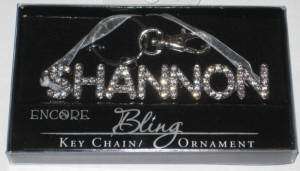 Bling Name Keychain SHANNON Key Chain NIB  