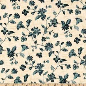  44 Wide Bower Beauties Floral Blue Fabric By The Yard 