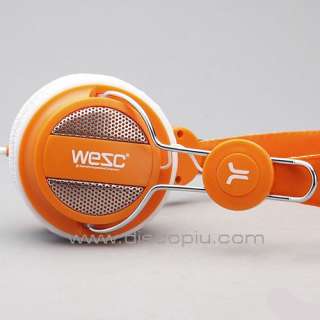 cuffie WESC OBOE persimon orange per DJ iPod iPhone NEW  