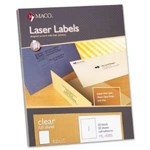  Chartpak Matte Clear Laser Labels MACML4005 Office 