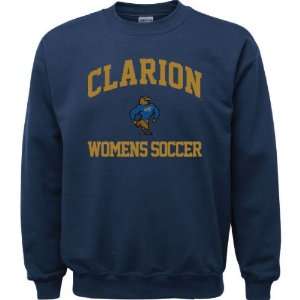 Clarion Golden Eagles Navy Womens Soccer Arch Crewneck Sweatshirt 