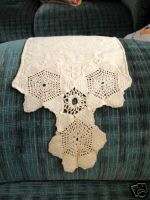 AntiqueVintage Crocheted Edging Couch Sofa Chair Scarf  