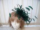 EMERALD GREEN FEATHER FASCINATORS HAT  ASCOT RACES items in Sharons 