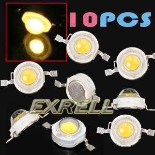 10pcs 1W High Power LED Warm White Energy Saving Light Lamp Beads DIY 