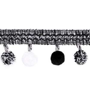  Expo 2 Classic Ball Fringe Black/White By The Yard Arts 