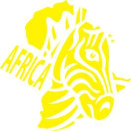 Wandtattoo Afrika Schriftzug Zebra Kontinent 600199  