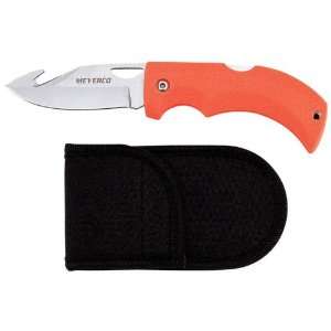 Meyerco ProGrip Hunter w/ Guthook   Orange Hndle  Sports 