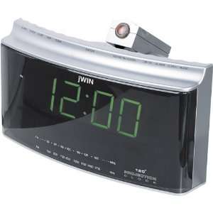  JWIN ELECTRONICS Projection Alarm Clock Radio with AM/FM 