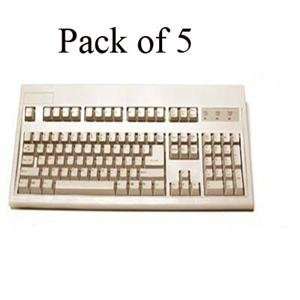  NEW Beige PS2 Keyboard RoHS 5 Pack (Input Devices) Office 
