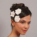 set of three bridal flower hair clips by aurora rose bridal 