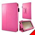 Pink Genuine Leather Stand Case Cover for  Kindle Fire Tablet