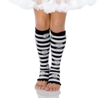 Halloween Costumes Striped Glitter Skull Child Leg Warmers