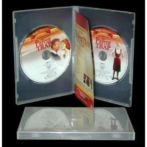  5 Standard Clear DOUBLE DVD Empty Replacement Boxes with 
