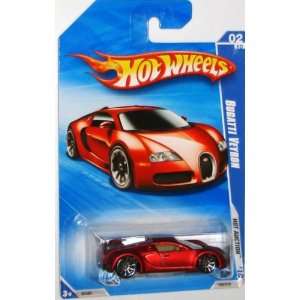   Hot Wheels 2010 160 RED Bugatti Veyron Hot Auction 164 Scale Toys