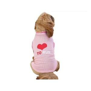   to Run Pink Heart Mesh Sports Dog Jersey Shirt X Small