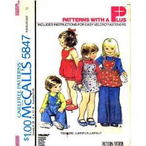  McCalls 5847 Sewing Pattern Toddlers Jumper or Jumpsuit 