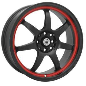 Konig Forward 15x6.5 Sentra Corolla Civic Scion Wheels Rims Black Red 