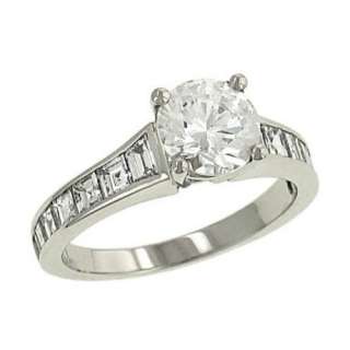   Square Diamond Channel Set Ring 1.05cttw (CZ ctr) Jewelry 