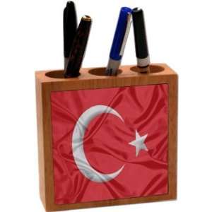 com Rikki KnightTM Turky Flag 5 Inch Tile Maple Finished Wooden Tile 
