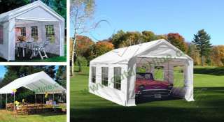 20x10 Heavy Duty Carport Party Tent Garage Canopy Car Shelter white 