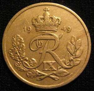 DENMARK. 25 ORE. 1949.  