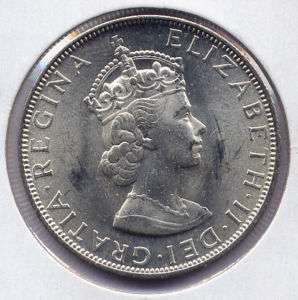 1964 BERMUDA ONE CROWN SILVER COIN   UNCIRCULATED  