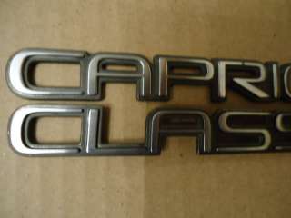 1991   1994 Chevy CAPRICE CLASSIC Trunk Lid Emblem SET USED  