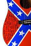   Skynyrd Signed Confederate Flag Guitar w/ Lyrics Thumbnail Image