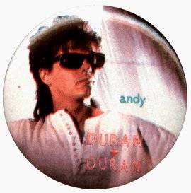   Andy (White Shirt)   AUTHENTIC 1980s RETRO VINTAGE 1.25 Button / Pin