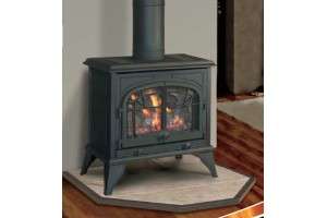   Heat Stove Duluth Free Standing Cast Iron Direct Vent Gas Stove Black