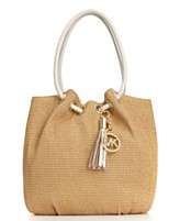 michael michael kors handbag medium ring straw tote