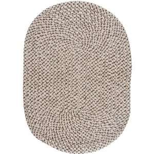   Beige Brown Braided 2 3 x 3 10 Oval Rug (CAE 1003)