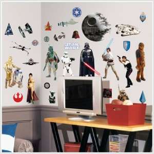   CLASSIC STAR WARS WALL DECALS Movie Stickers Decorations Bedroom Decor