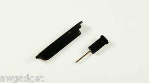 Dust stop Plug & Ejector Pin for Apple iPhone 4S 4  black 3set  