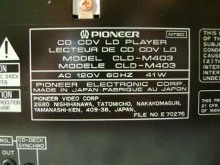Pioneer CLD M403 CD CDV LD 5 DISC KARAOKE PLAYER  