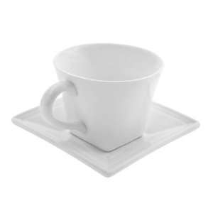  Whittier Square 5.5 oz. Flared Cup and Saucer [Set of 4 