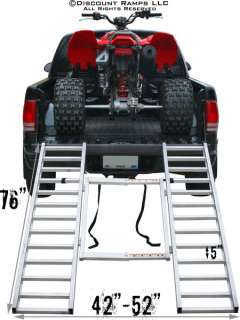 ADJUSTABLE ATV QUAD 4 WHEELER TRI FOLD LOADING RAMP (ITF 7652 A 
